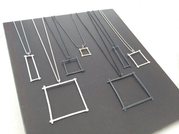 Compartment Rectangle Pendant, Polished - Melissa Osgood Studio Store - 2
