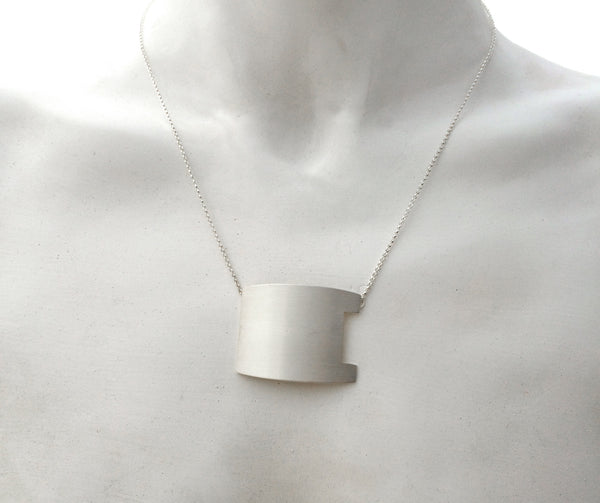 One Person Observatory Small Neckpiece, Brushed - Melissa Osgood Studio Store - 3