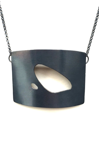 River Stones Neckpiece, Oxidized - Melissa Osgood Studio Store - 1