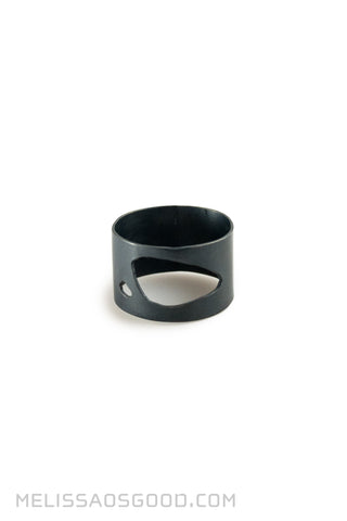 Pebble Ring Oxidized Silver, LOW Profile