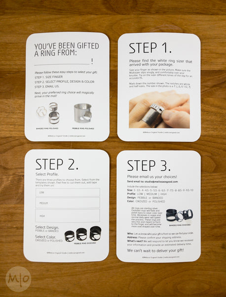 Ring Gift Kit - Custom Pebble Ring or Banded Ring