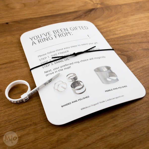 Ring Gift Kit - Custom Pebble Ring or Banded Ring