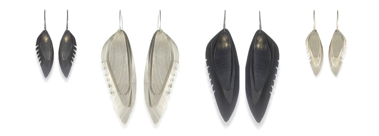 Wing Feather Earrings Melissa Osgood Studio